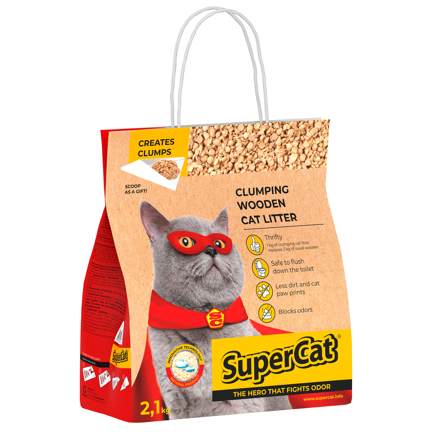 SuperCat Wooden Clumping Cat Litter