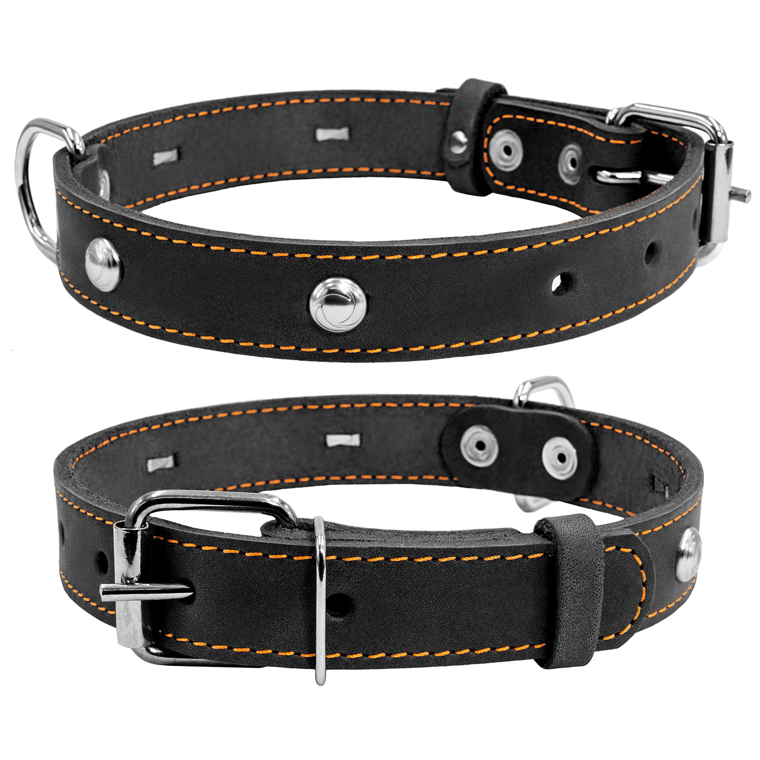 Genuine belt leather collars
