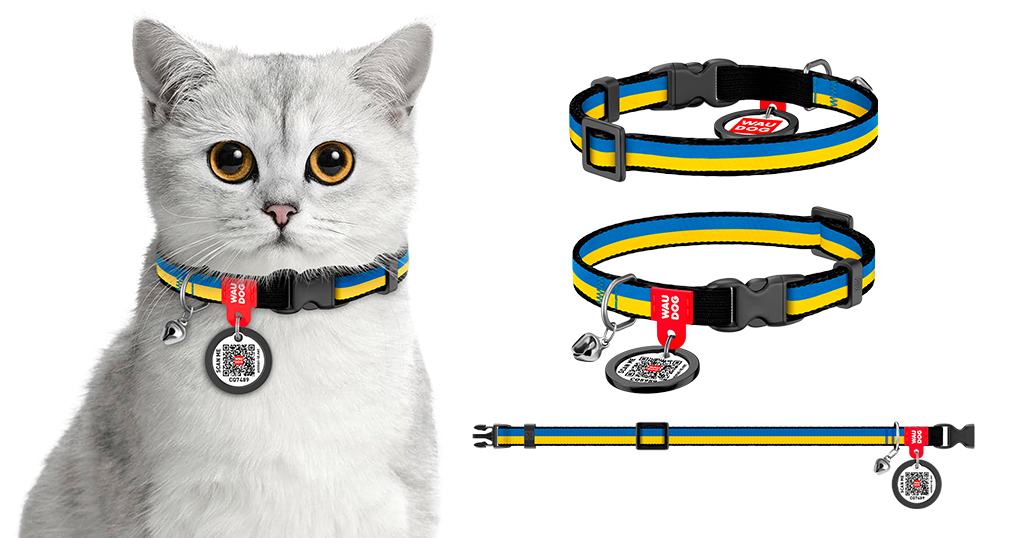 Collection colors of freesom, Ukrainian flag, collar company, Bravery, collars for cats, WAUDOG.