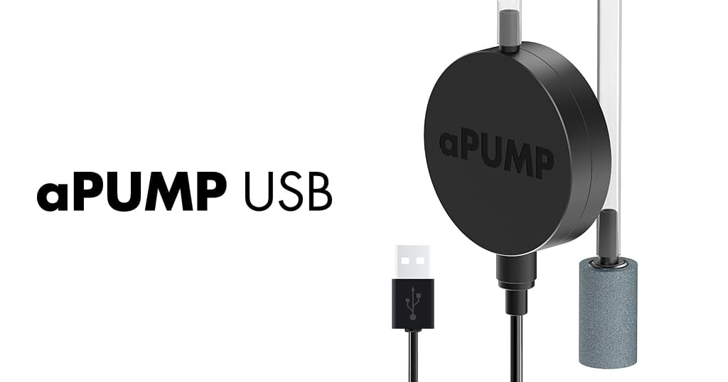 The Quietest Aquarium Compressor in the World aPump USB that Works from a Powerbank