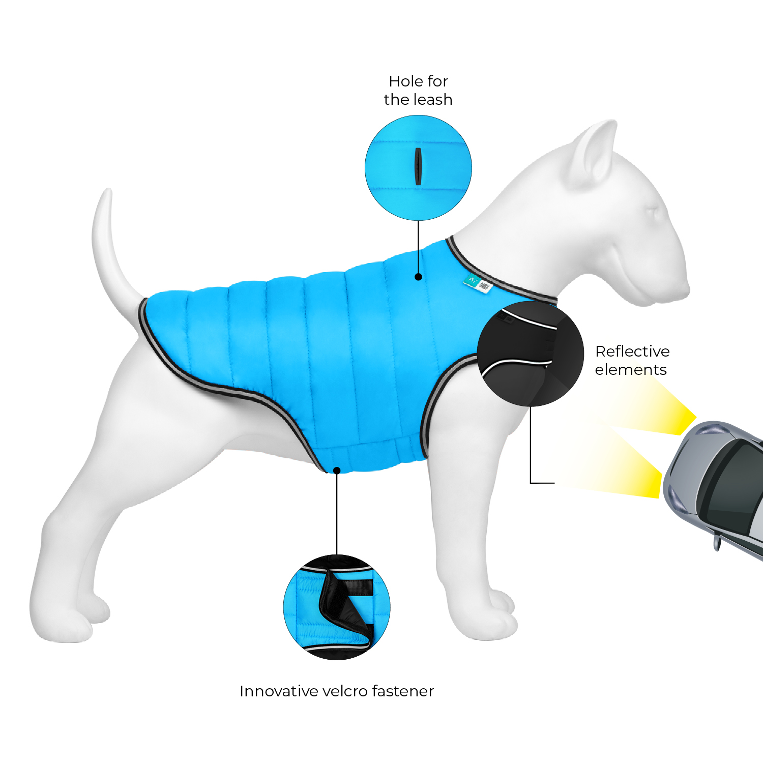 AiryVest coat with velcro straps